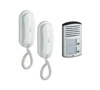 Kit Audio 2 Fili Bifamiliare 366821 Con Pulsantiera e Citofono Bianco BTicino