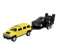 Kit auto compatibile con Hummer H3 e 1969 Ford Mustang Boss 429 in scala circa 1:34-1:39 modello in metallo pressofuso nuovo nella confezione