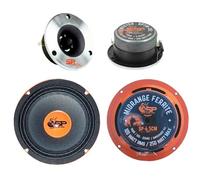 Kit auto SP AUDIO con 2 midrange SP6.5CM da 16,50 cm 4 ohm 120 watt rms 250 watt max + 2 tweeter SPTW28 da 9,40 cm 4 ohm 100 watt rms 200 watt max, kit a coppia
