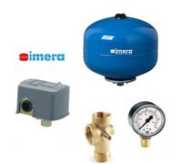 Kit autoclave vaso espansione idrosfera 24lt manometro pressostato attacco 5vie
