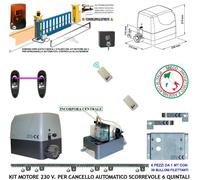 Kit Automatismo 230 V Cancello Scorrevole 6 Q Selet Fotoc 6 M Crem 2 Radioc Faro