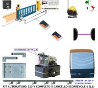 KIT AUTOMATISMO CANCELLO SCORREVOLE 6 Q.LI 220V 5 CREMAG 2 RADIOC FARO FOTO LAMP