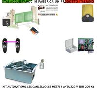 KIT AUTOMATISMO INTERRATO MOTORE 220 V CANCELLO 1 ANTA BATTENTE FOTO RADIOC SELE