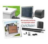 KIT AUTOMAZIONE CANCELLO CON PANNELLO SOLARE BATTENTE 2 ANTE AVIDSEN