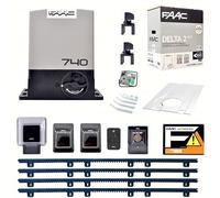 Kit automazione cancello scorrevole FAAC DELTA 2 KIT 740 500kg + 4 m cremagliera
