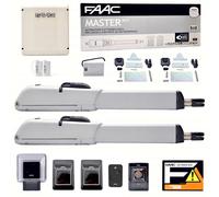 KIT AUTOMAZIONE PER CANCELLI A BATTENTE 230V MASTER FAAC 104415445 AUTOMATISMI