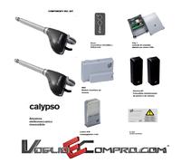 KIT AUTOMAZIONE V2 PER CANCELLO A 2 ANTE 2,5 Mt MOTORE CALYPSO CENTRALE CITY 1