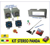 Kit Autoradio per Panda 141 141A Casse Stereo Antenna Mascherina 100 Watt auto
