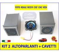 KIT AUTORADIO PER PANDA 750 1986-2003 2 CASSE Grigio - CAVETTI RADIO STEREO PER