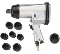 KIT AVVITATORE PISTOLA PNEUMATICA MARTELLO A IMPULSI ARIA COMPRESSA 3/4" BUSSOLE