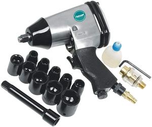 KIT AVVITATORE PISTOLA PNEUMATICO MARTELLO A IMPULSI ARIA COMPRESSA 1/2" BUSSOLE