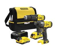 Stanley Trapano a Percussione a Batteria 18 Volt con Accessori e Borsa - SFMCK465D2S