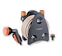 KIT AVVOLGITUBO PARETE TUBO GIARDINO COMPLETO RACCORDI IRRIGAZIONE E DOCCETTA