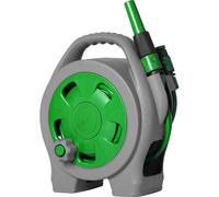 Kit Avvolgitubo Portatile in PVC Tubo da 12 Metri Getto Regolabile da Giardino