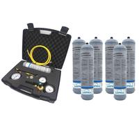 KIT AZOTO CON 7 BOMBOLE PROVA TENUTA IMPIANTI TUBAZIONI CONDIZIONAMENTO 2300549