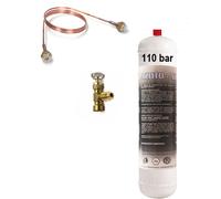 Kit azoto con rubinetto tubo capillare bombola 110 bar per alte pressioni