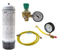 KIT AZOTO PER LAVAGGIO IMPIANTI CLIMA BOMBOLA 2 LT + RIDUTTORE PRESSIONE 1 MAN