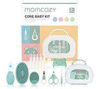 Kit Baby Momcozy Core, Elementi Essenziali per la Registrazione e il Baby Shower per la Cura & Salute & Pulizia, Lime per Unghie, Aspiratore Nasale, Tubo per Sfogo Gas, Spazzole da Bagno,Pettine,Borsa