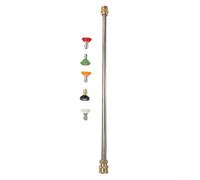 Kit bacchetta e ugello per idropulitrice ad alta pressione, lancia di ricambio da 40 cm con attacco rapido M22-14 mm, set di punte spray in ottone 4000 PSI tra cui 15 25 40 gradi e sapone