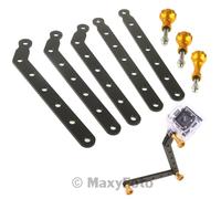 KIT BACCHETTE STAFFE BRACCIO SNODABILE PIU VITI ALLUMINIO ORANGE GOPRO 000702A