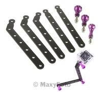 KIT BACCHETTE STAFFE BRACCIO SNODABILE PIU VITI ALLUMINIO VIOLA GOPRO 000700A