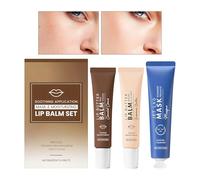 Kit Balsami Labbra - Kit Crema Riparante,Set Cura Labbra con Maschera Viso,Per Donne Ideale per Viaggi Trasferte Festività San e Trucco