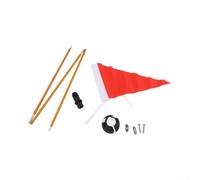 Kit Bandiera Sicurezza 47 Pollici Alluminio per Kayak | fluorescente, anti-strappo, stabile col per vento, sicurezza massima, per canoe e kayak