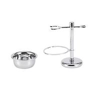 Kit barba, kit barba uomo di lusso Pennello per rasoio in acciaio inox e set porta rasoio di sicurezza + ciotola per sapone