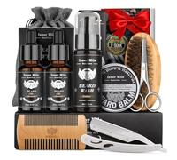 Kit Barba per Uomo, Set Cura Barba Pulire e Nutrire, Cofanetto Regalo Uomo
