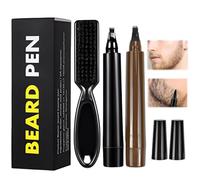 Kit Barba Uomo,3 Pezzi Beard Filling Pen Kit, Penna Filler per Barb Spazzola,Impermeabile Lunga Durata, Niente Sbavature,Un Regalo per Papà e Nonno