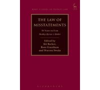 Kit Barker The Law of Misstatements (Tascabile) Hart Studies in Private Law