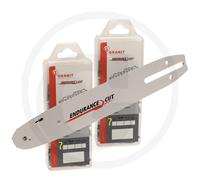 Kit Barra + 2 Catene per Motosega STIHL MS Passo 3/8LP Spessore 1,3mm 50 Maglie