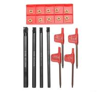 Kit barra alesatrice SCLCR06 con InseFor in carburo CCMT060204-HM per applicazioni di tornio stile rt (S07K-SCLCR06 Bar)