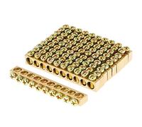 Kit barra di messa a terra 10 pezzi, barra morsettiera neutra in ottone M5 10 fori, vite di cablaggio barra morsettiera scatola armadio illuminazione elettrica