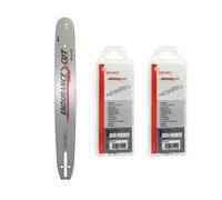 KIT Barra Lama Motosega 35cm 3/8 + 2 Catene 50 Maglie per STIHL OLEOMAC
