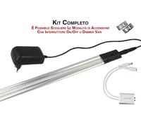 Kit Barra Led Con Sensore Door Apertura Anta 50cm Luce Calda Alimentatore Compr