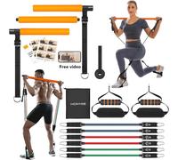 Kit barra per pilates regolabile con fasce elastiche e accessori Yoga Hommie