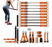 Kit Barra Pilates con Fasce di Resistenza - Attrezzatura per Esercizi di Modellamento Corporeo | Attrezzo Squat per Uomini Donne Atleti Gambe Spalle Casa