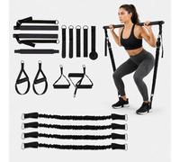 Relaxdays Kit Pilates con barra e fasce