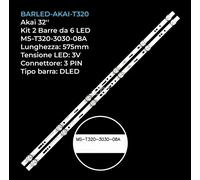Kit Barre LED NUOVE Akai MC-32A06X (2 Barre da 6 LED)