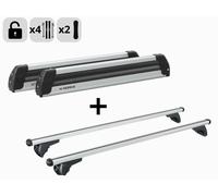 KIT BARRE PORTATUTTO CON PORTASCI PER VOLVO XC40 CON CORRIMANO 4 SCI 2 SNOW