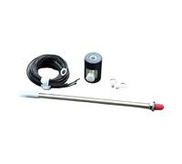Kit base antenna M10 per radio a onde corte con adattatore SO239 e 5 aste da 6 m (nero + griglia + asta)