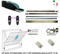 KIT BASE BASCULANTE AUTOMATICA 220 V RINFORZO PORTA MOTORE 2 RADIOC FOTOC CHIAVE