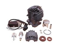 Kit base for cilindro, pistone e coppa motore da 34 mm, adatto for 2500 25 cc, bobina di accensione, filtro carburante, candela, set di guarnizioni for motosega.
