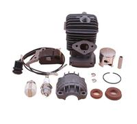 Kit base for cilindro, pistone e coppa motore da 34 mm for motosega cinese da 2500, 25 cc, bobina di accensione, filtro carburante, candela, set di guarnizioni for olio.