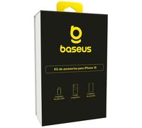 Kit Baseus per iPhone 16 con custodia in vetro temperato e caricabatterie rapido da 45 W - Protezione totale