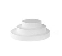 Kit basi Torta 3 Forme circolari in polistirolo per Cake Design, Altezza 5cm basi 20cm, 30cm e 40cm