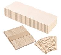 Kit Bastoncini per Strisce Ceretta in Mussola da 250 Pezzi per Ceretta Capelli Rimozione Peli Include 100 Strisce Depilatorie in Mussola Naturale e 150 Bastoncini Applicatori di Cera per Donna Uomo