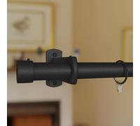 Kit Bastone Tenda Moderno in Ferro Battuto Allungabile 150-300 cm, Diametro 20 mm. Bastone per tende Artigianale, Fatto in Italia. Bianco, Grigio Antracite, Marrone Ruggine. (Grigio Antracite)