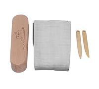 Kit Batacchio da Sarto, Batacchio Professionale in Legno per Trapuntatura con Protezione da Stiro, Strumento per Batacchio da Cucito, Penna per Osso, per Stirare le Pieghe del Cucito, Sarta